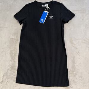 Adidas Girls Dress S(9-10) Black Crewneck Short Sleeve Pullover New With Tags